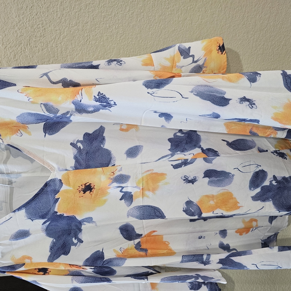 Floral Print Long Sleeve Blouse
